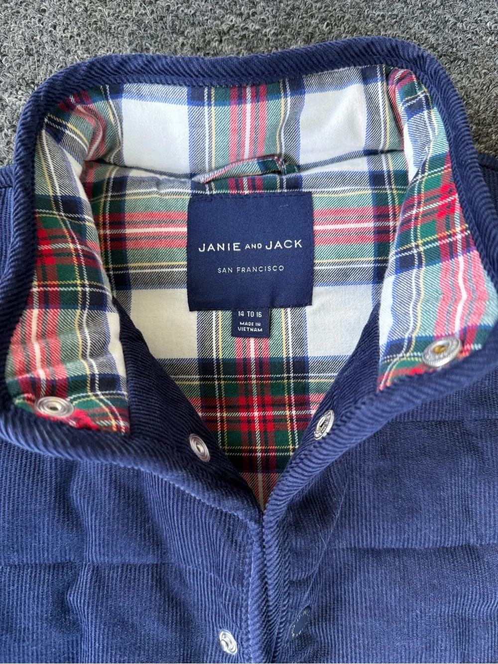 Janie and Jack Corduroy Puffer Vest